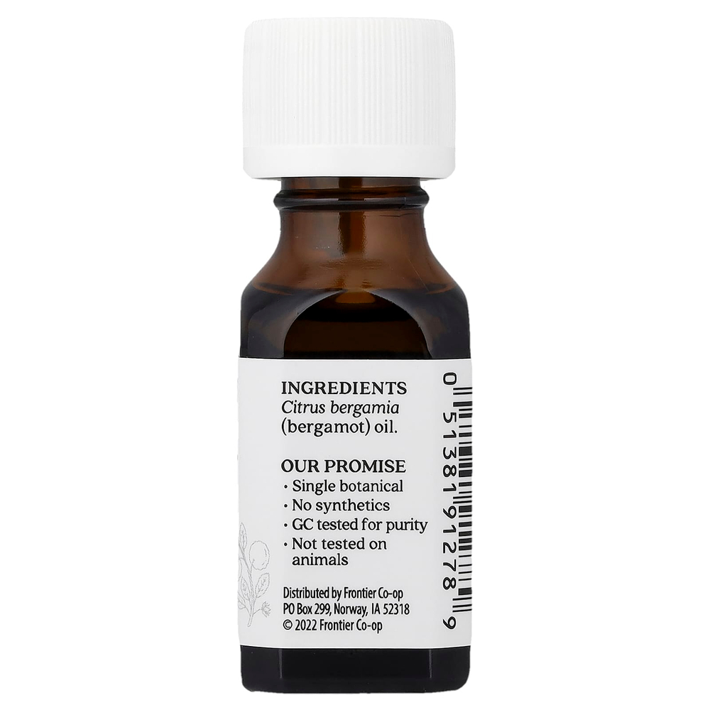 Aura Cacia, 100% чистое эфирное масло бергамота, 0.5 жидкой унции (15 мл)