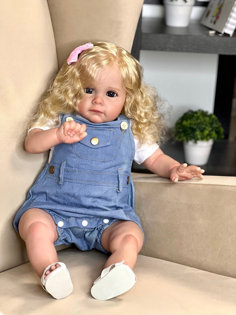 Кукла Реборн мягконабивная 60см в пакете (FA-007)