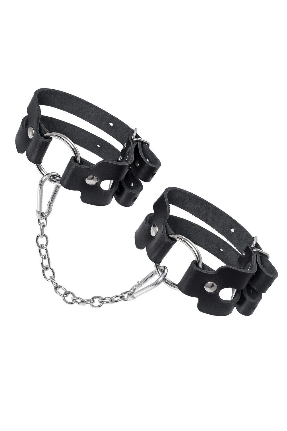 Оковы кожаные Pecado 2206 – двухремешковые, черные