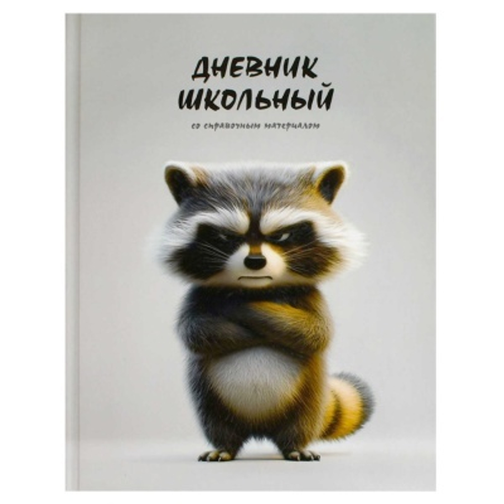 Дневник школьный арт. 70993 СЕРДИТЫЙ ЕНОТ / твёрдый переплёт 7БЦ, А5+, 48 л
