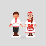 Большие стойки "Хоровод народов"