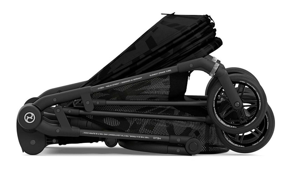 Прогулочная коляска Cybex Melio Street Real Black с дождевиком