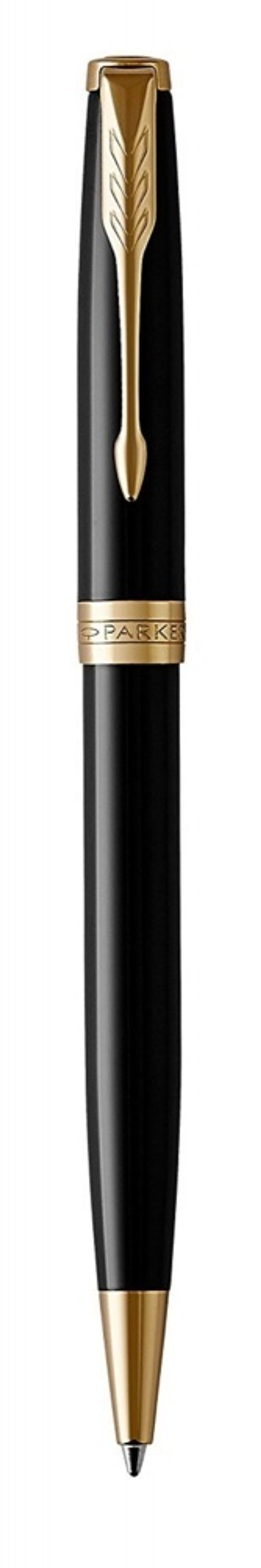 Шариковая ручка Parker Sonnet 1931497, Lacquer Deep Black GT, стержень: M, цвет чернил: black , в подарочной упаковке