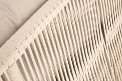 "Верона" лаунж-зона 5-местная плетеная из роупа (веревки), каркас алюминиевый белый, роуп бежевый