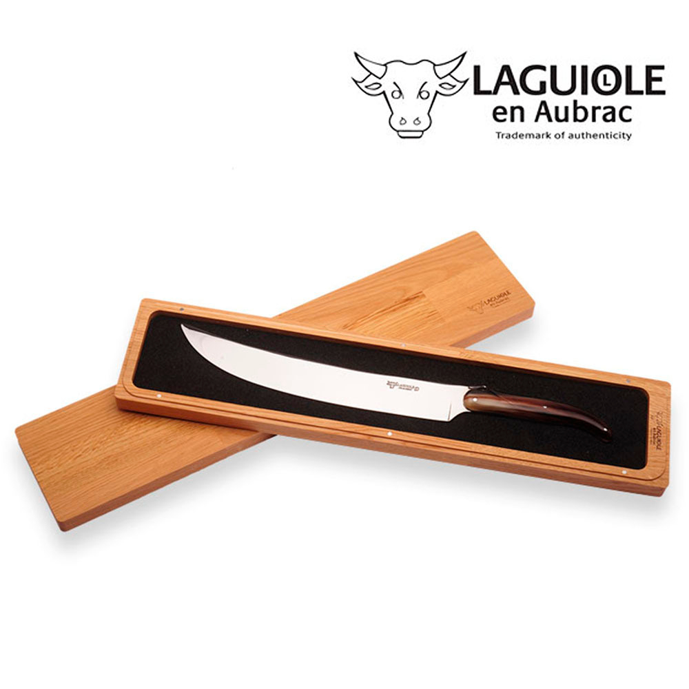 Сабля ручной работы Laguiole En Aubrac Sabre Champagne Pointe De Corne для сабража (Рог Буйвола)