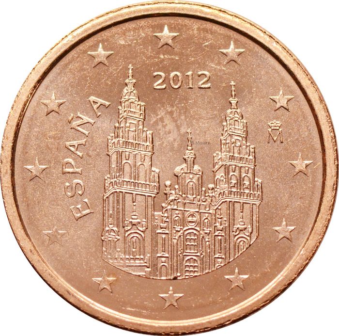 2 евроцента 2012 Испания (2 euro cent)