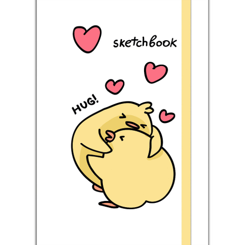 Скетчбук А5 80 л. на резинке ЭКСМО Обнимашки (СК5805534)