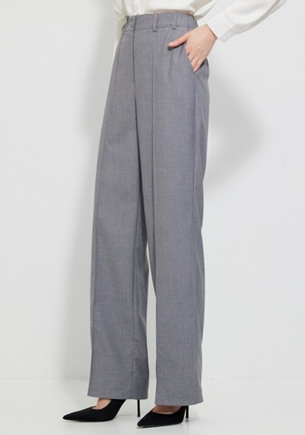 Брюки прямые, цвет серый