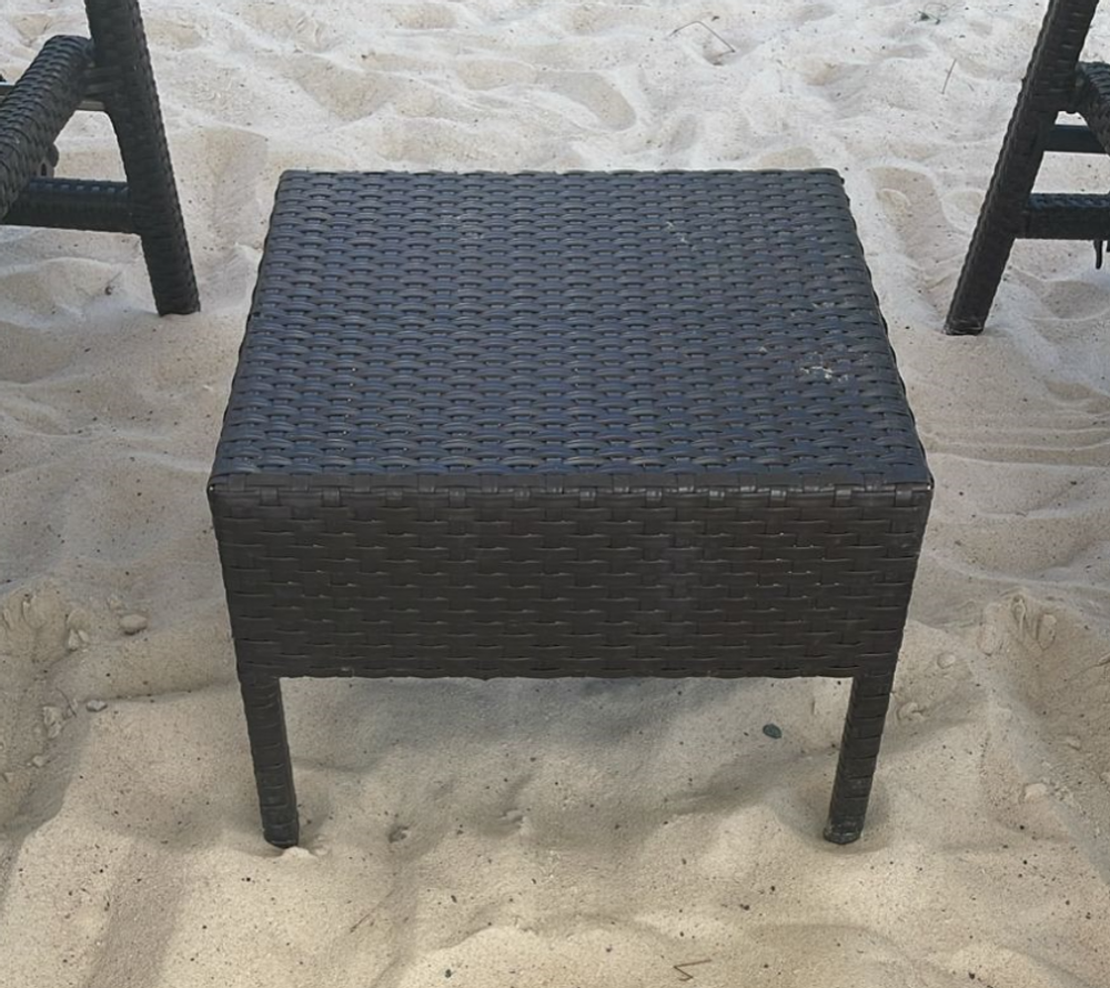 Столик плетеный журнальный без стекла Tagliamento Лаунж, темно-коричневый