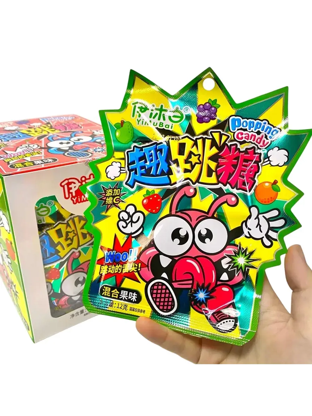 Взрывная карамель шипучка Фруктовый Микс 12 г * 20 шт