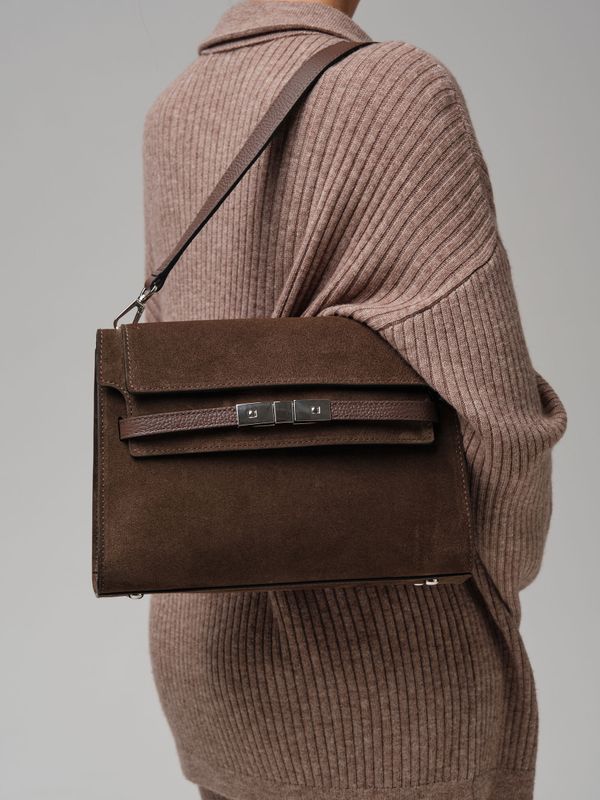 Замшевая сумка Rachel DBR 31361 кофе