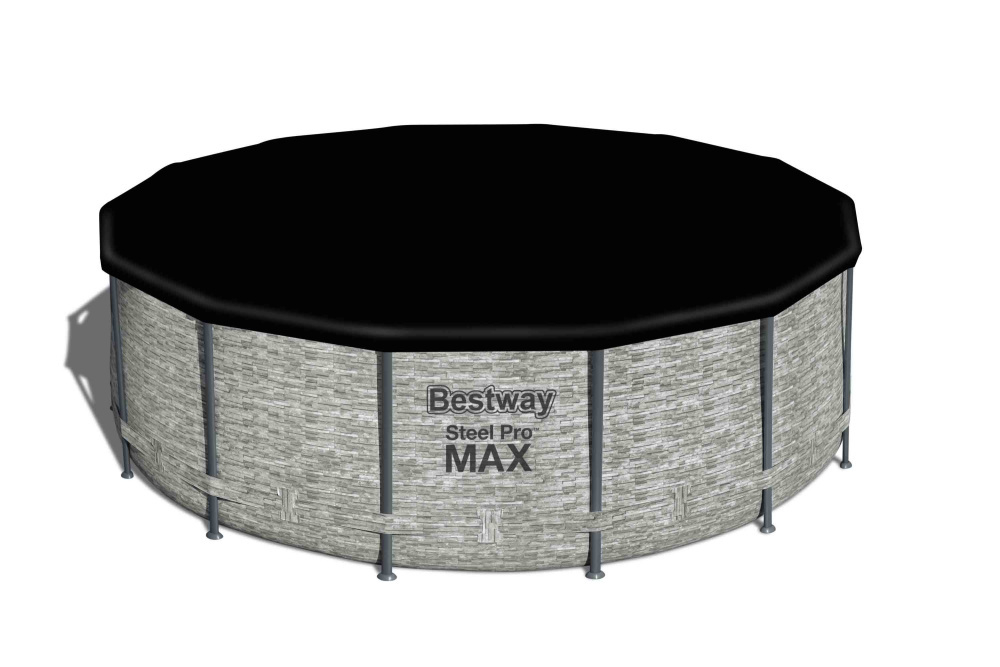 Каркасный бассейн Bestway 427х122 см + фильтр-насос 3028 л/ч, тент, лестница (5619D BW)