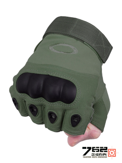 Перчатки беспалые с костяшками Oakley (Tactica 7.62 Gear) Factory Pilot Gloves (OK-323). Олива
