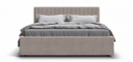 Ронда Кровать+ПМ 160 Велюр Монолит латте
