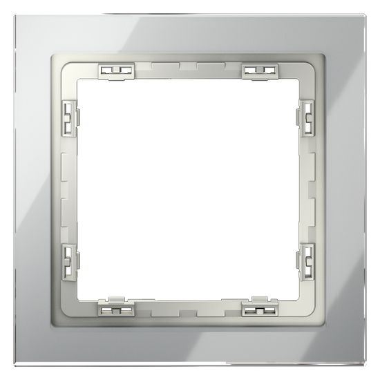 Рамка стеклянная VOLTUM S70 на 1 пост, (сталь, стекло)