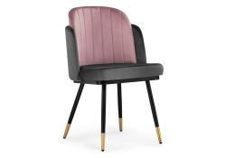 Стул на металлокаркасе Penelopa dark gray / pink / black / gold