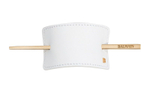 Balmain Hair Couture Заколка из белой кожи Hair Barrette Leather White