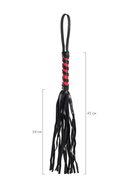 Мини флоггер с красной рукоятью Anonymo Mini Flogger #0004