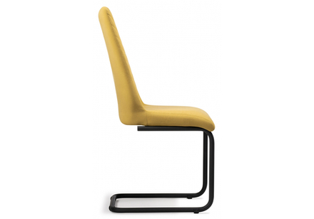 Стул на металлокаркасе Woodville Лулла горчичный, черный, ножки черные