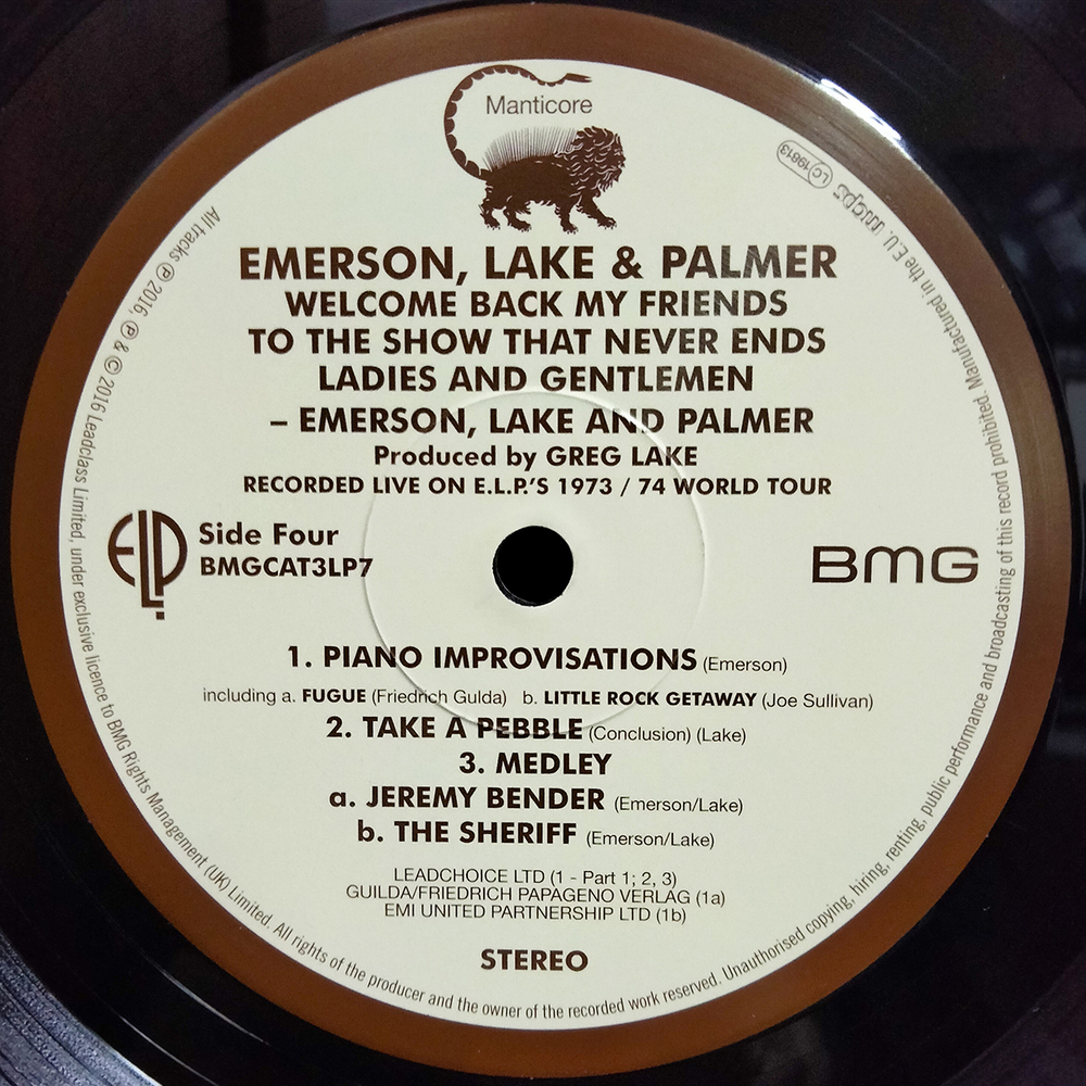 Emerson Lake & Palmer / Welcome Back, My Friends, To The Show That Never Ends - Ladies And Gentlemen (3LP)