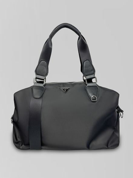 Сумка текстильная GS604 на молнии с металлическим значком однотонная и ремешком в комплекте