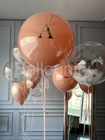 Набор шаров "Персик и перо" дизайн № 3