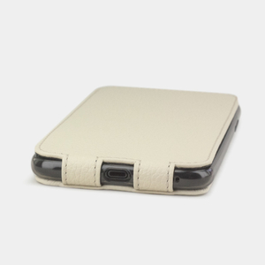 Чехол для iPhone XS Max из натуральной кожи теленка, молочного цвета