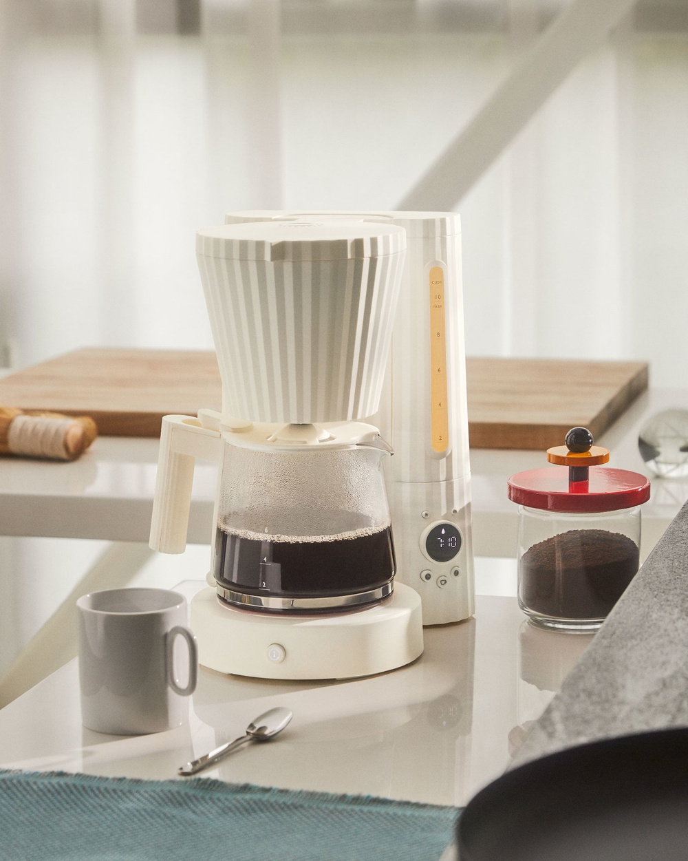 Капельная кофеварка Alessi Plissé, Grey