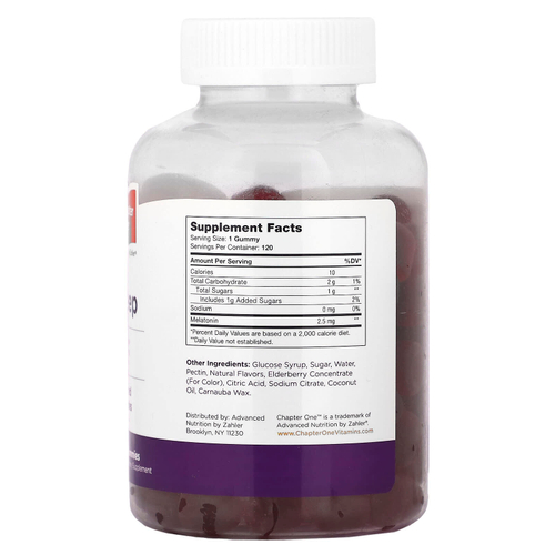 Chapter One, мелатонин для сна, ароматизированный, 120 жевательных мармеладок
