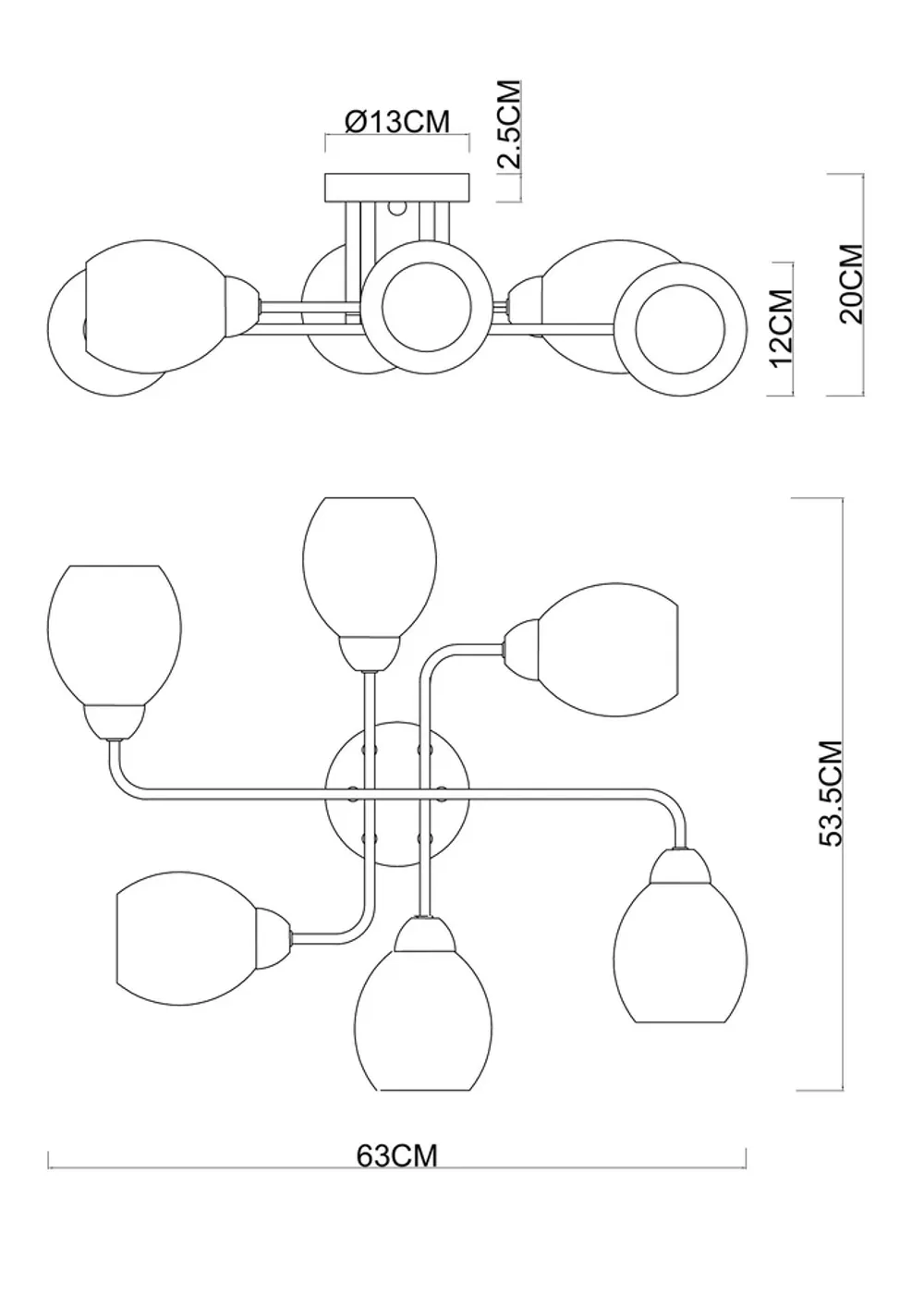 Потолочная люстра Arte Lamp ANDREA