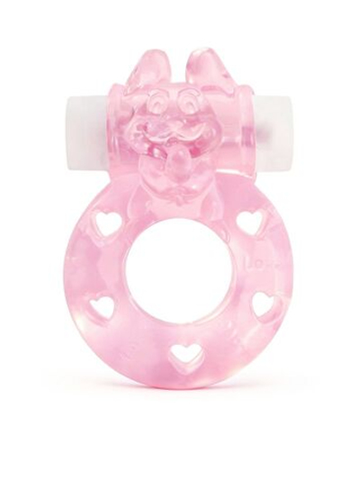 Розовое эрекционное виброкольцо в форме зайчика (Цвет: розовый)