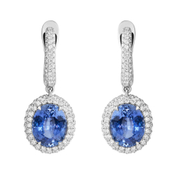 Серьги с сапфирами и бриллиантами, E0070-4/3