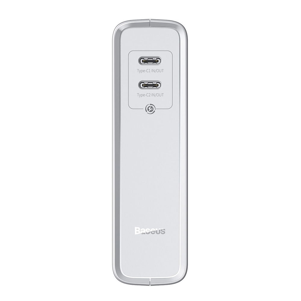 Зарядное устройство + Внешний аккумулятор Baseus 2in1 Quick Charger & Power Bank GaN Charger C+C 10000mAh 45W - White