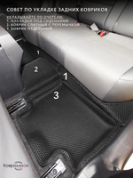 Автомобильные коврики ЭВА с бортами для Toyota RAV4 VI (XA60) 25-н.в. / Toyota Wildlander II