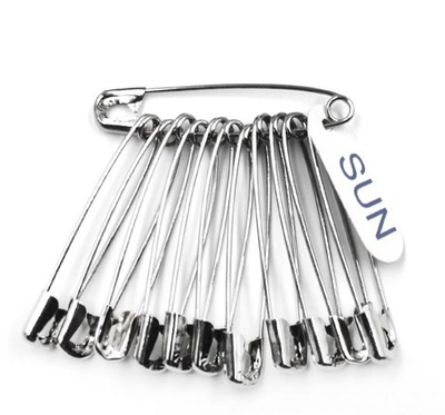 Булавки английские, №2, L 38 мм, SUN, 10х12 шт, пр-во Китай