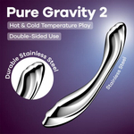 Стальной фаллоимитатор Satisfyer Pure Gravity 2 (21×3,9 см)
