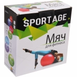 Мяч гимнастический Sportage 65 см 800гр с насосом, микс цветов
