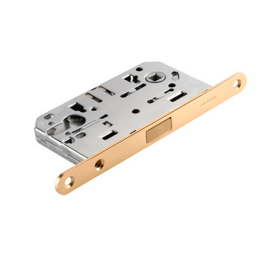 Замок с магнитной защелкой ADDENBAU KEY-5085 MAG S.GOLD под цилиндр, мат.золото (центр магнит)