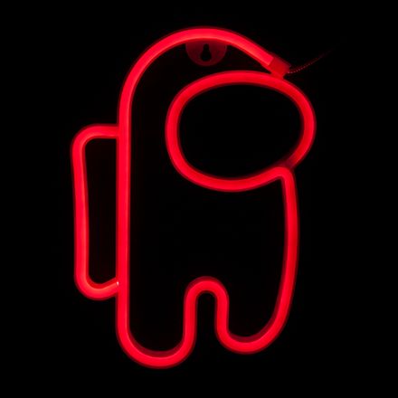 Световая фигура "Космонавт Амонг Ас" красный 18х25,5 см