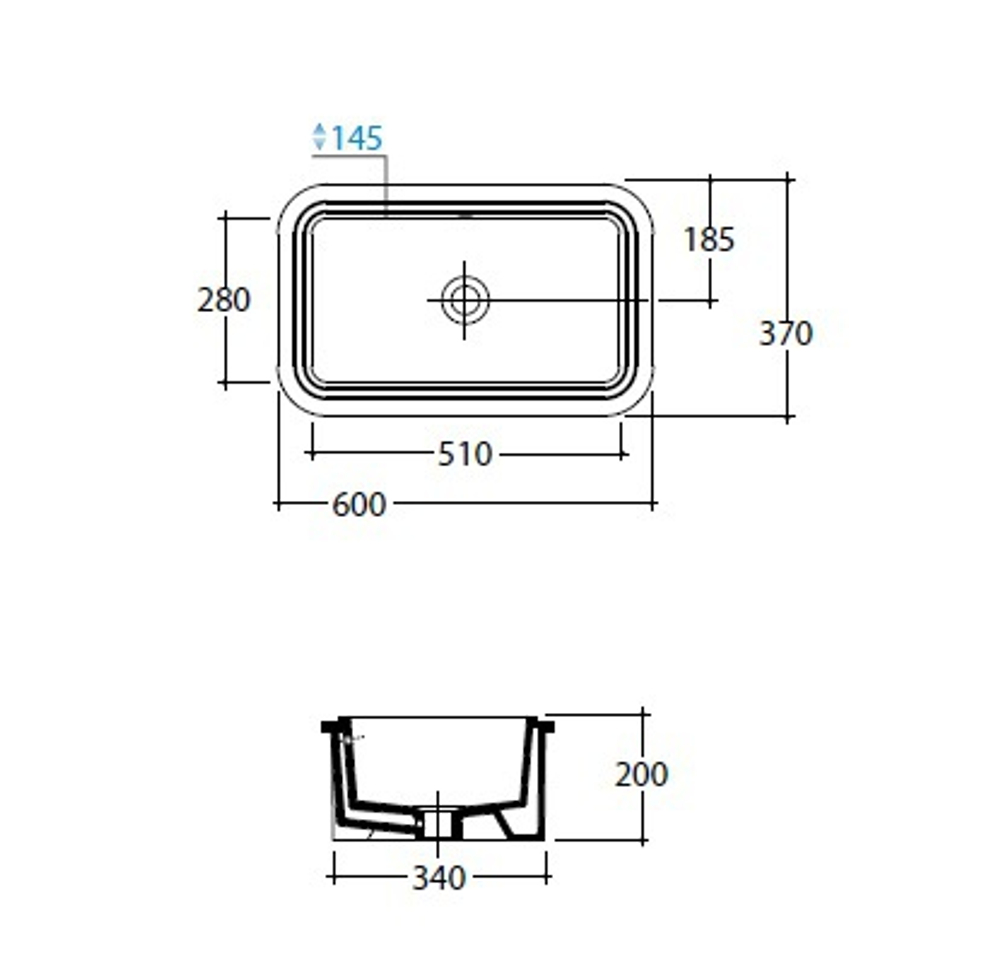 Раковина Globo Stone SS061.BI на 60 см