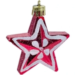 Набор елочных украшений Звезда 6шт 6см