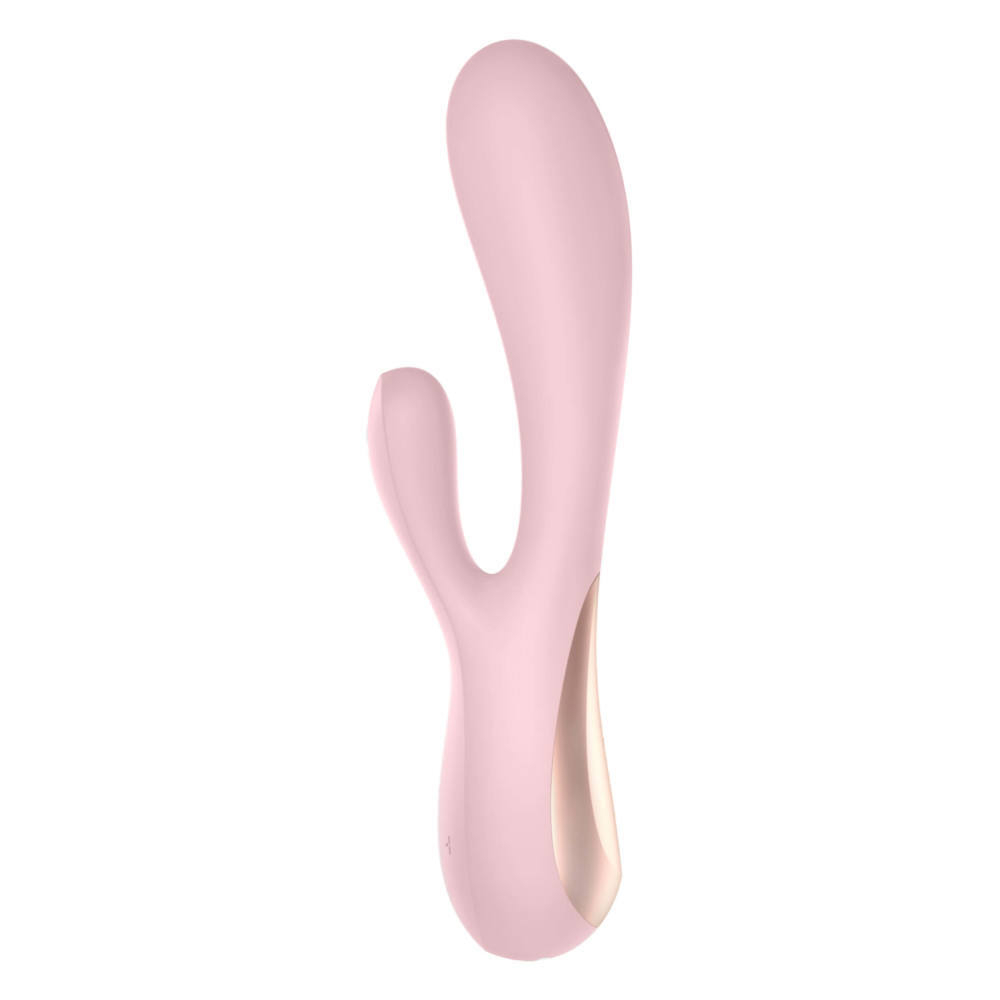 Розовый вибратор-кролик Satisfyer Mono Flex с управлением через приложение - 20,4 см. (Цвет: розовый)