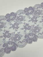 Кружево эластичное пыльно-ментоловый/сиреневый К742