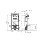 Сет 4 в 1 скрытая система инсталляций AM101/1120+ кнопка M570