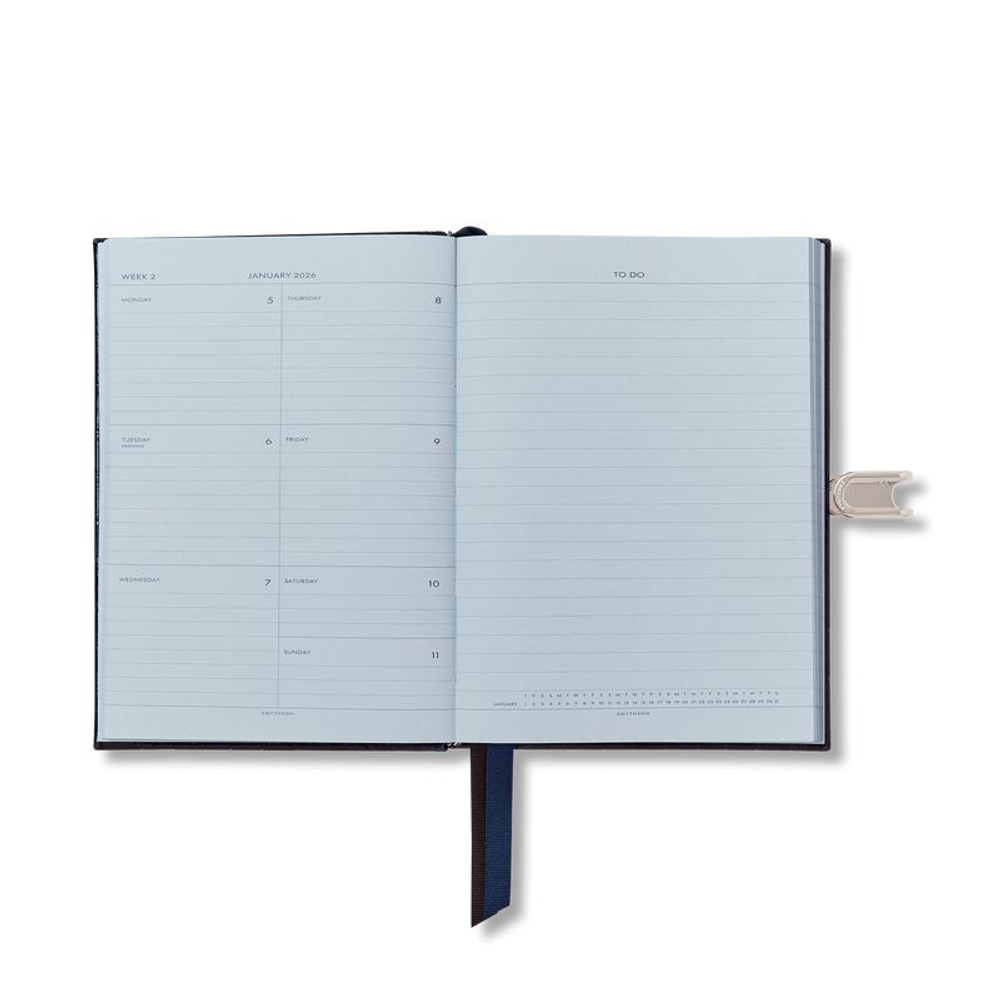 Smythson Ежедневник 22026 Soho Weekly Diary with Slide in Mara, Lilac