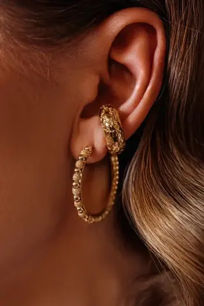 Серьги "Круги" с шарами в золочении