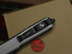 Нож Microtech Ultratech Tanto T/E A+++ - серая рукоять, клинок черный