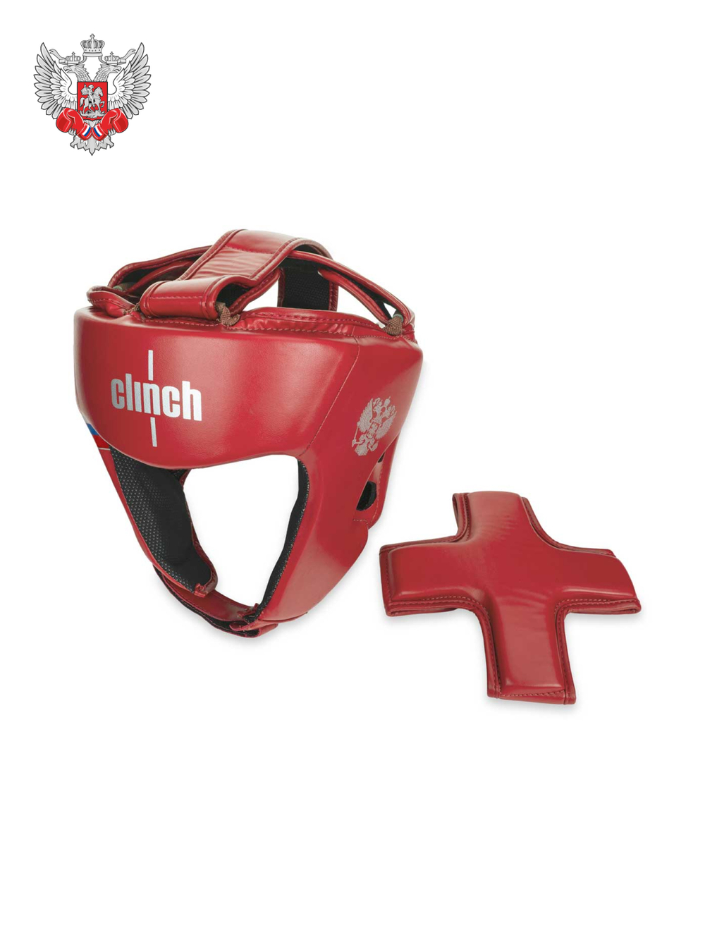 C113 Шлем боксерский Clinch Olimp Dual красный