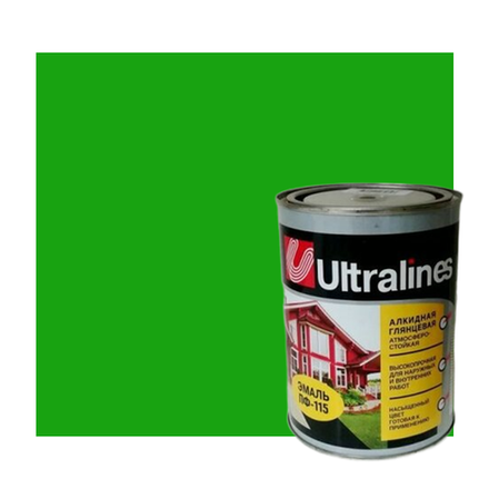 Эмаль ПФ-115 "ULTRA LINES" САЛАТНАЯ 0,8 кг