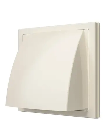 Выход стенной пластиковый ERA D125 мм 150x150 мм слоновая кость